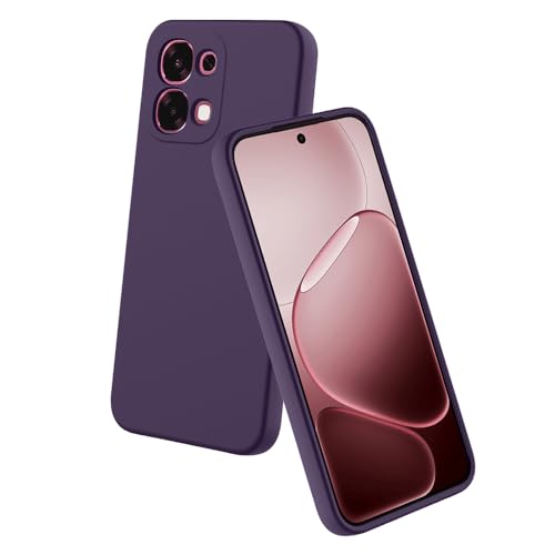 Image of Back Cover for Oppo F31 5G | Full Camera Protection | Premium Liquid Silicon Case | Flexible Bumper Case for Oppo F31 5G (Dark Purple)