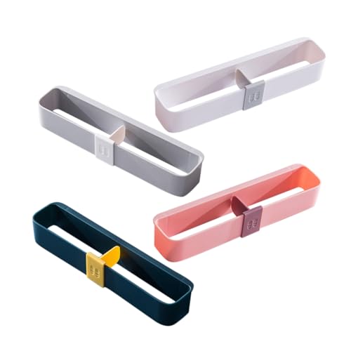 PRETYZOOM 4pc Wall-Mounted Slipper Rack No-Punching Space-Saving Modern Decor for Bathroom Entryway Toilet