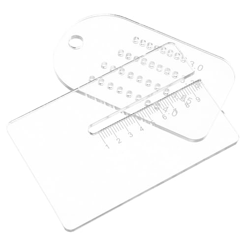 SMASOLO 2個多機能可能ホールパンチングプレート 皮革クラフト用穴あけ定規 クリアアクリル製パンチ位置計算ツール レザーワーク精密穴間距