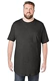 KingSize Men's Big & Tall Longer-Length Lightweight Crewneck Tee With Pocket,