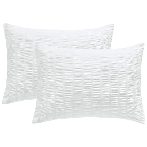 JELLYMONI Microfiber Seersucker Pillowcase Set Cover