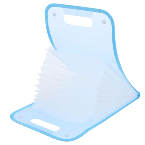 Healvian Carpeta de Archivos Tipo Acordeón Expandible A4 Organizador de Recibos 13 Compartimentos Estuche Portátil para Documentos Color Azul Adecuado para Oficina y Hogar
