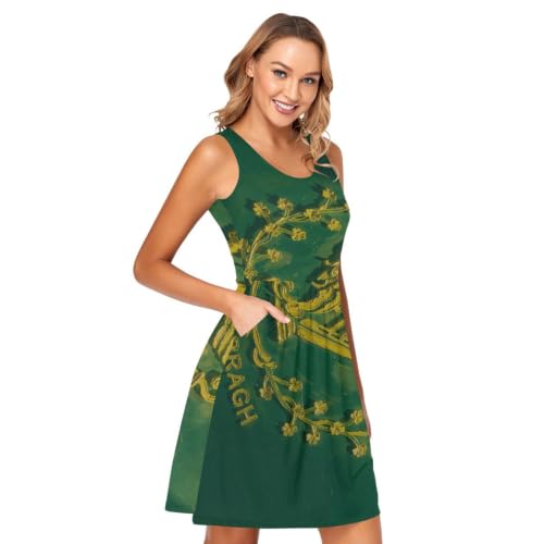 Robe d'ete verte legere avec poches pour eviter les sacs