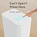 N. NETDOT 3 Pack 10L / 2.6 Gallon Small Trash Can with Lid, Bathroom Garbage Can with Pop-Up Lid, Waste Basket for Bathroom, Kitchen, Bedroom, Powder Room, Craft Room, Office, College (Off White)