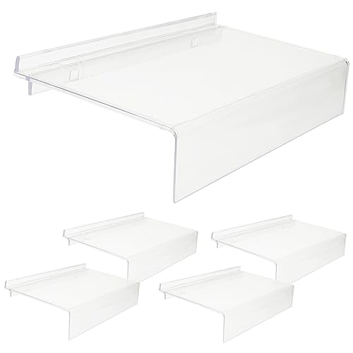 HOODANCOS 5pcs Shoe Display Racks Transparent Shoe Shelves for Wall Mounting Retail Shop for Enhanced Customer Experience