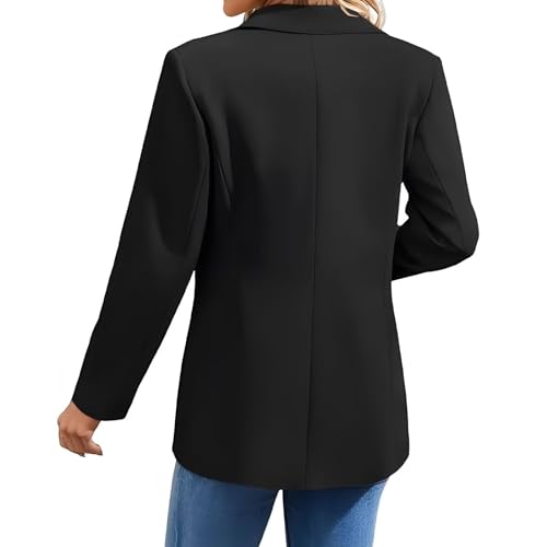 Womens Suit Jacket Formal Slim Fit Solid Open Front Lapel Collar Work Office Casual Blazers4