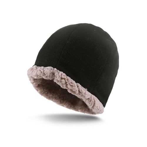 [GNEGNI] 裏起毛 ニット帽 防寒 地厚 フリーサイズ 防寒帽子 スポーツ アウトドア 保温 防風 通気 弾力 スキー 登山 ビーニー 男女兼用 黒