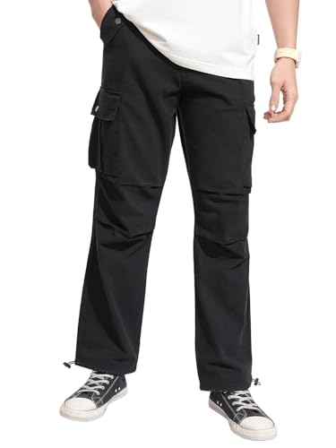 Image of Highlander Men's Utility Pocket Cargo Trousers |Parachute Cargo Trousers |Durable & Functional | Outdoor Ready | Trouser for Men | Men Trousers