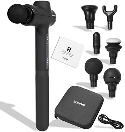 BONDIR R2 Massage Gun - Percussion Deep Tissue Back Massager with Extension Handle