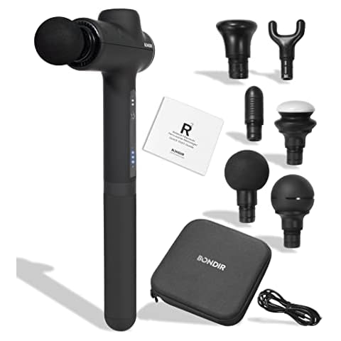 BONDIR R2 Massage Gun - Percussion Deep Tissue Back Massager with Extension Handle Cover