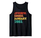 awesome since january 2003 birthday 2003 men women vintage canotta