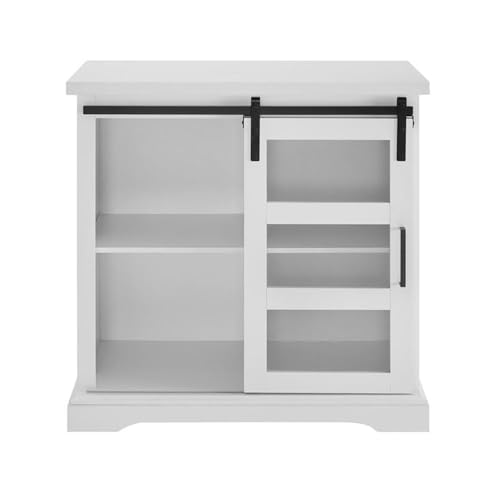 Walker-Edison-Weston-Modern-Farmhouse-Sliding-Glass-Door-Storage-Console-32-Inch-White Walker Edison Weston Modern Farmhouse Sliding Glass Door Storage Console 32 Inch White