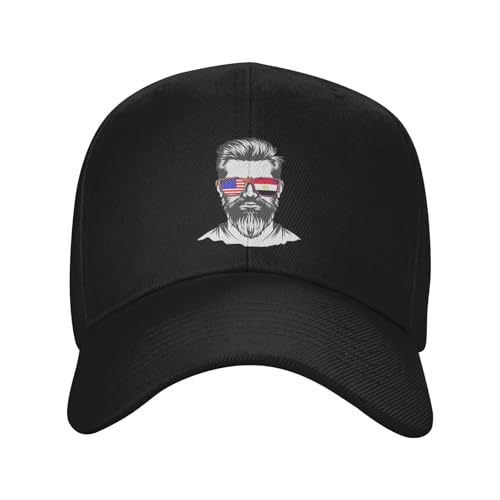 Egyptian American Half Flag Boy USA Egypt Classic Duckbill Caps for Stylish Sun Protection Black