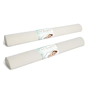Milliard Bed Bumper (2 Pack) Toddler Foam Bed Rail with Bamboo Cover and Non-Slip Hypoallergenic Water Resistant and…