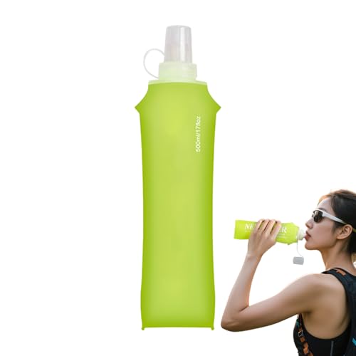 Cantimplora Flexible para Running | Hidratación con TPU a Prueba de Fugas | Botella de Hidratación Deportiva - para Niños Adultos Adolescentes Atletas Gimnasio Senderismo Camping Ciclismo Playa