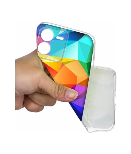 Image of Colorful Pattern Design Printed Silicon Soft TPU Back Case Cover for iQOO Z9 5G, Multicolour