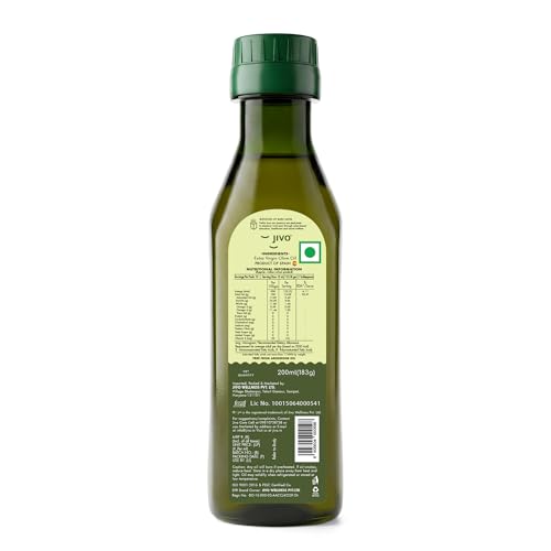 Image of Jivo Extra Virgin Olive Oil 200 ML Pet Bottle | Imported from Spain | Contains Vitamin E | Low in Saturated Fat | Natural Cooking Oil | Ideal use for Dressings, Salad and Soups, Dips & Marinades.