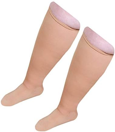 Starmace Extra Big Wide Full Plus Size Calves 20-30 mmHg Compression Knee High Length Foot Ankles Unisex Socks (Beige Closed Toe, XXX-Wide)
