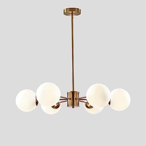 Image of Wall Lamp Chandelier Pendant Light, Home Decor for Bedroom, Living Room, Hallway, Cafe, Hotel, Restaurant (6 Light Gold Hanging LAMP with LED Bulb Pack of 1)