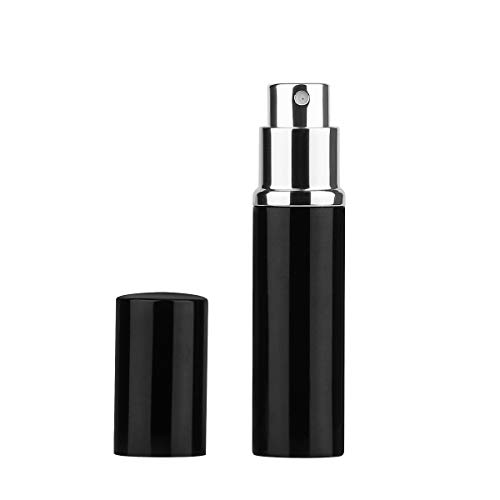 Perfume Atomizer Refillable Travel, Yebeauty 6ml Portable Perfume Spray Pump Bottles Fits in Purse for Men and Women, Pocket or Luggage - Black