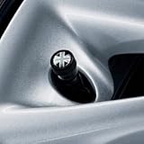 Genuine OEM MINI Cooper Valve Stem Caps (Black with Black Jack Pattern)