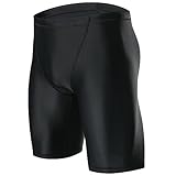 K898 Men's Swim Jammers UPF50+, Swim Training Printed Jammer Swimsuit Endurance Compression for Men (Black-WF, XL)