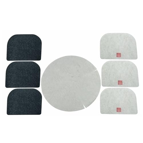 ensipart Filterset für Fritteuse kompatibel mit DeLonghi 5525101500 Set aus Fettfilter Kohlefilter â€¦ – Miniatur