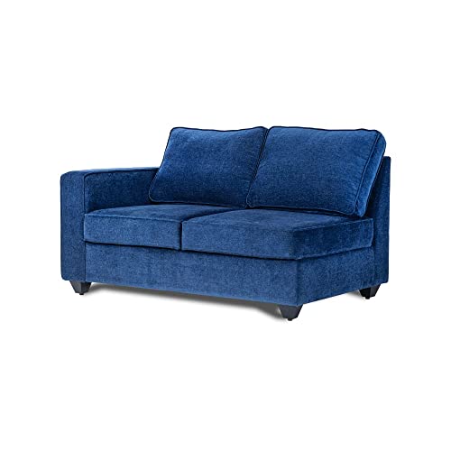 Image of Wakefit Malphino 2 Seater Sofa Set | 3 Year Warranty | Wooden, Napper - Cobalt Blue