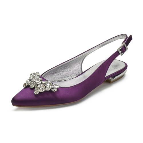 Chaussures de mariage bride arrière bout pointu confortables sandales 2cm
