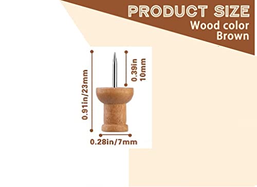 50 Wood Push Pins - Heavy Duty, Rustproof, Perfect for School & Office Use - Pinboard, Bulletin Board, Map, Cork & Notice Board
