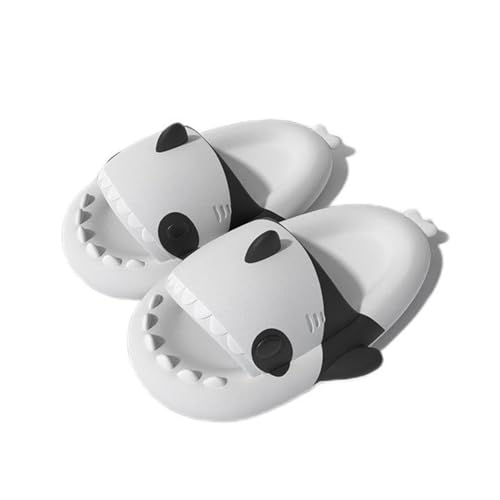 Generic Panda Shark Slides - Cute 3D Cloudy Shark Slides Anti-Slip House Slippers Beach Shoes Casual Shark Sandals