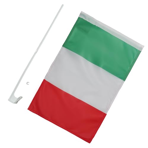 AZ FLAG - Autofahne Italien - 45x30 cm - Italienische Autoflagge 30 x 45 Cm - Auto Flaggen