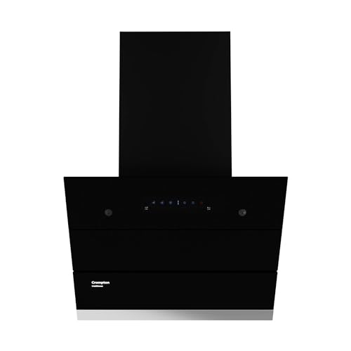 Crompton Intelli Sense 60cm 1352m3/hr Slant Kitchen Chimney| Filterless Intelligent Autoclean| Built In Oil Collector| 5 Yrs Motor & 1 Yr Overall Warranty (CHD-ISI60FLE-IND)