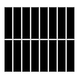 16 Count - Sheet of Adhesive Match Striker Strip Stickers (2' x 1/2') | Replacement Stryker Stricker for Safety Matches | Peel & Stick Flint Lighter Pad for Wood Mach Book (Solid Black, 16 Pack)