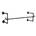 MyGift Black Metal Wall Mounted Faucet Design Closet Rod Garment Rack/Hanging Clothes Bar Display