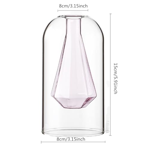 Botella difusora de vidrio doble capa 110ml con varillas negras miniatura 3