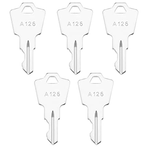 5Pcs Metal Ignition Keys Replacement A126 Compatible with APEM Compatible with KAC Compatible with ELEDIS Switch Start Key Cover