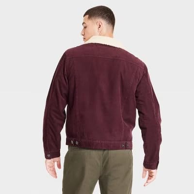 Goodfellow & Co Men's Faux Shearling Lined Denim Trucker Jacket -2