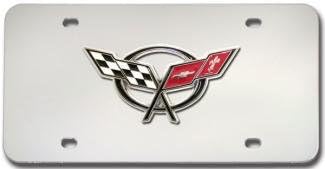 Corvette License Plate - C5 Flag Logo