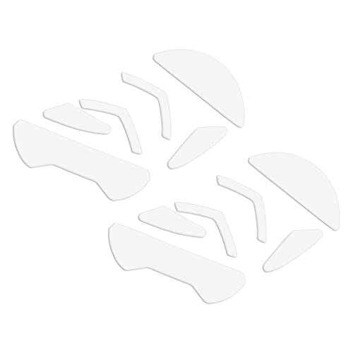 Patins de souris à bords arrondis Patikil 0.6mm de rechange en blanc 6Pcs