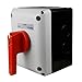 ASI Boat Lift Switch, Single Phase, Maintained, 2 Pole, 1.5HP at 120 Vac, 2HP at 240 Vac, Red Handle, Labels, UL508 Listed