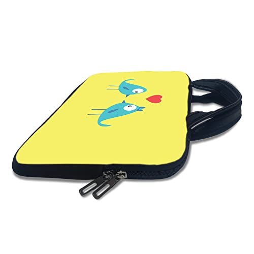 Image of Theskinmantra Love Birds Laptop Sleeve Bag with Zipper & Handle for Screen Size 15.6 inches Laptop /Notebook 15.6 / MacBook 15.4 / Chrombook 15.6.