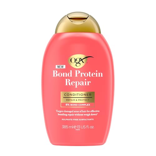 OGX Bond Protein Repair Conditioner with 8% Bond Complex Targets Damaged Areas of Hair for Effective Bonding Repair without Weighing It Down Sulfate Free 385ml