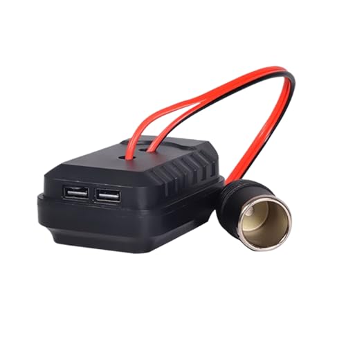 Cigarrillo de coche Base ligera | Adaptador ligero de batería | Convertidor de potencia de puerto | Batería de litio para cargador USB | Accesorios de carga portátil para exteriores, autocaravanas