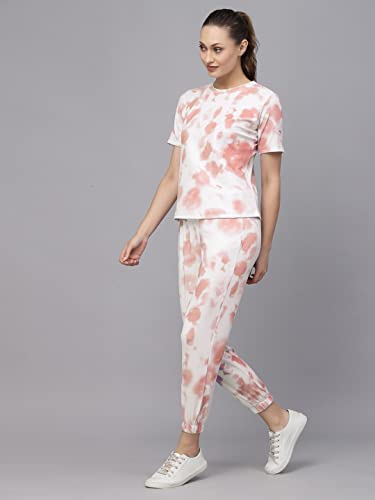 Image of Tarshika Women Women's Tie Dye Printed Short Sleeve Long Tracksuit Co-ord Set