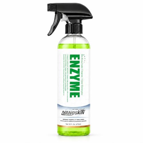 Nanoskin ENZYME Multi-Purpose Cleaner & Odor Eliminator 16 Oz. - Removes Complex Organic Stains, Dirt, Grease, and Grime from Multi Surfaces | For Automotive, Floor, Kitchen, Bathroom, Plumbing