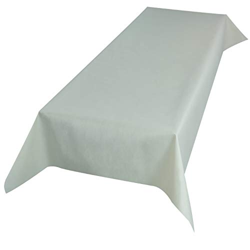 Fachhandel für Vliesstoffe Sensalux Buffet-Tischdecke, Vlies, 1,5m x 3m, Oeko-TEX Standard 100 - Klasse I, abwischbar, Lotuseffekt, Creme