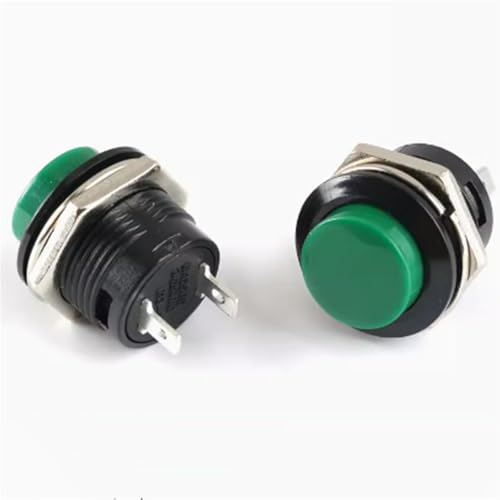 Interruptor pulsador momentáneo 16mm R13-507 blanco de 3A 250V para control de circuitos 3