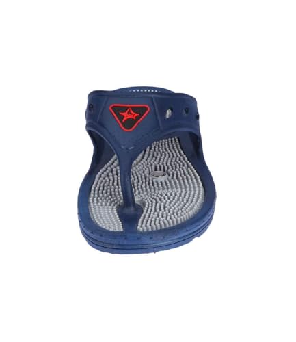 Image of Acupressure slippers for foot massage with magnetic Unisex-Adult (9, Blue)