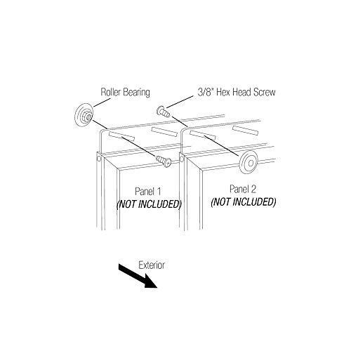 Basco Shower Door Rollers 3/4 Inch Diameter Replacements For Sliding Shower Doors,White,Ecpproller #TOP4